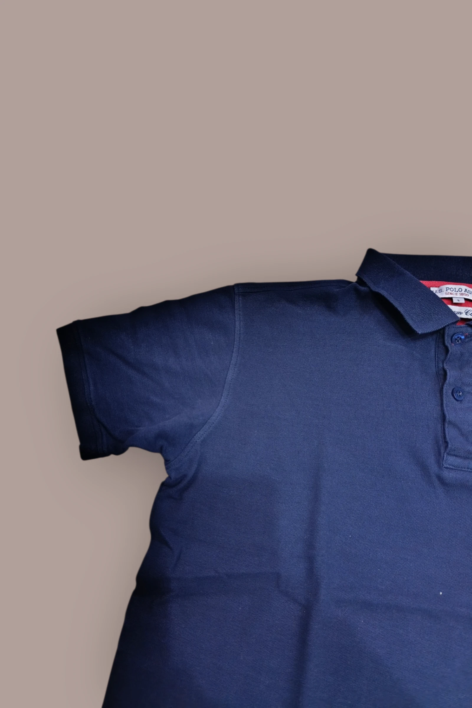 | Polo U.S. Polo Assn. Homem | Cor Azul Marinho | Logo Bordado Vermelho | Manga Curta | Tamanho G | – photo 2